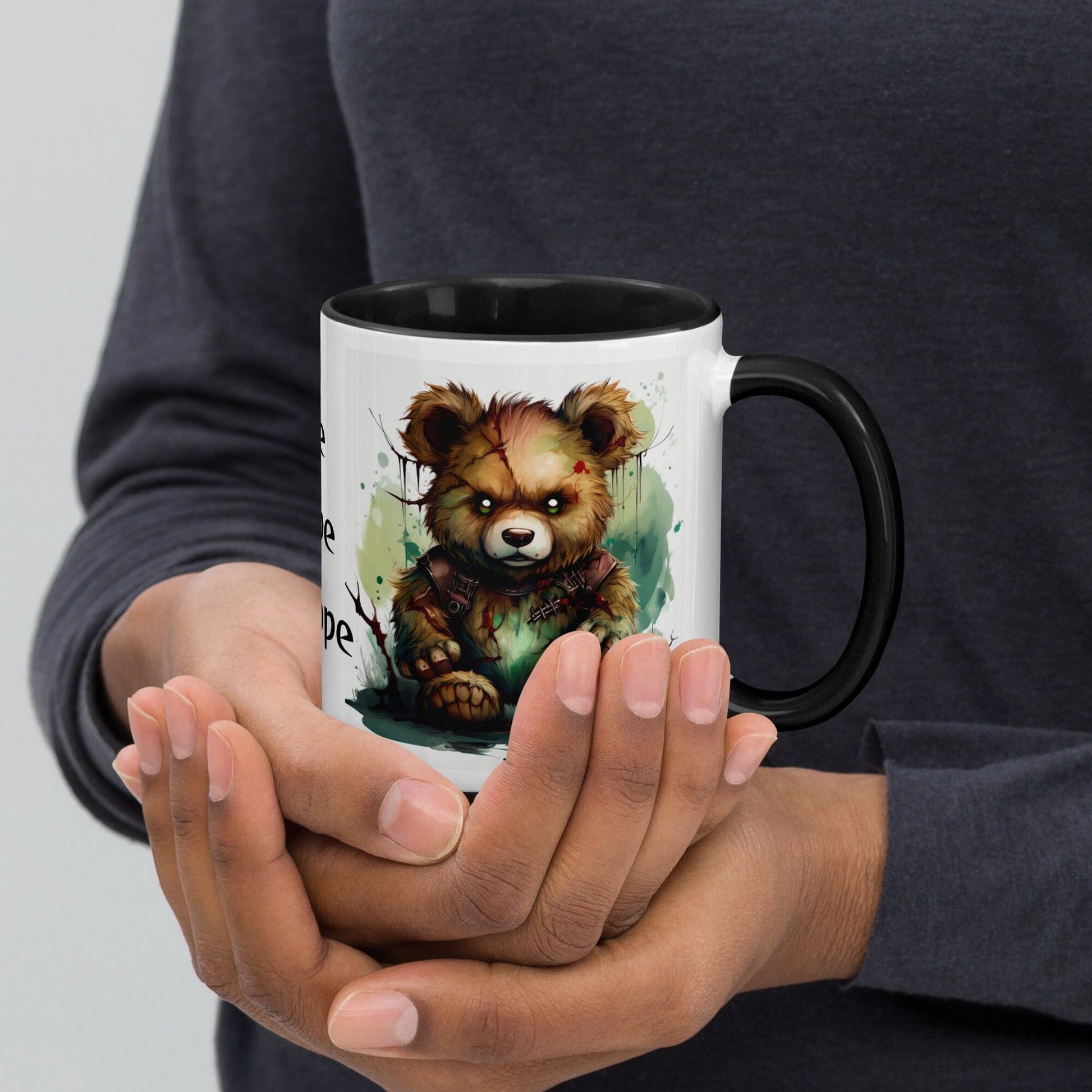 Bear Coffee Mug with Colored Interior - Ceramic Mug Drinkware Savvishly Savvique