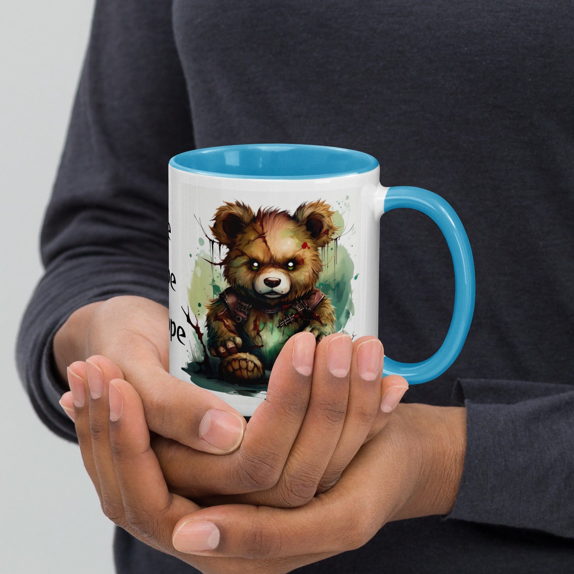 Bear Coffee Mug with Colored Interior - Ceramic Mug Drinkware Savvishly Savvique