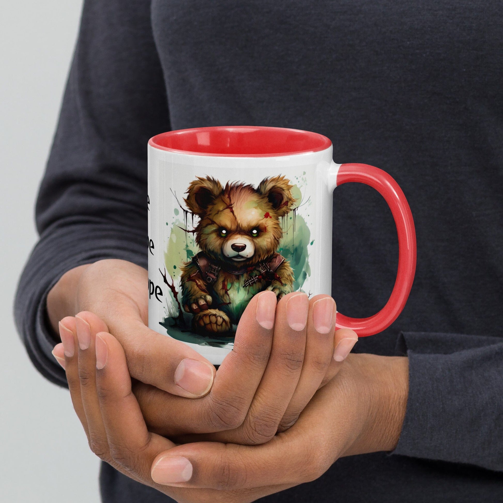 Bear Coffee Mug with Colored Interior - Ceramic Mug Drinkware Savvishly Savvique