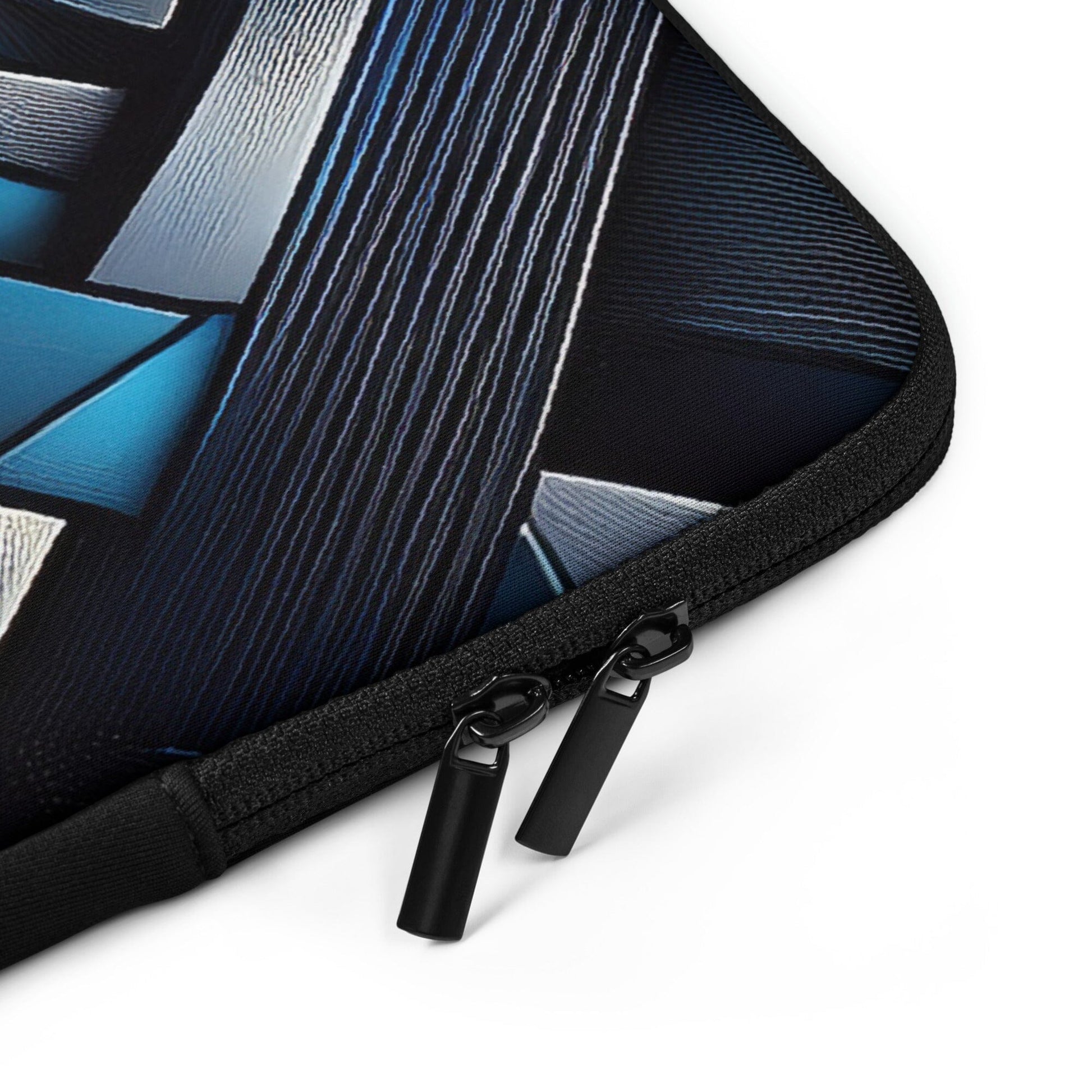 Black & Blue Laptop Sleeve - Bold Color Combination Design Tech Accessories Savvishly Savvique