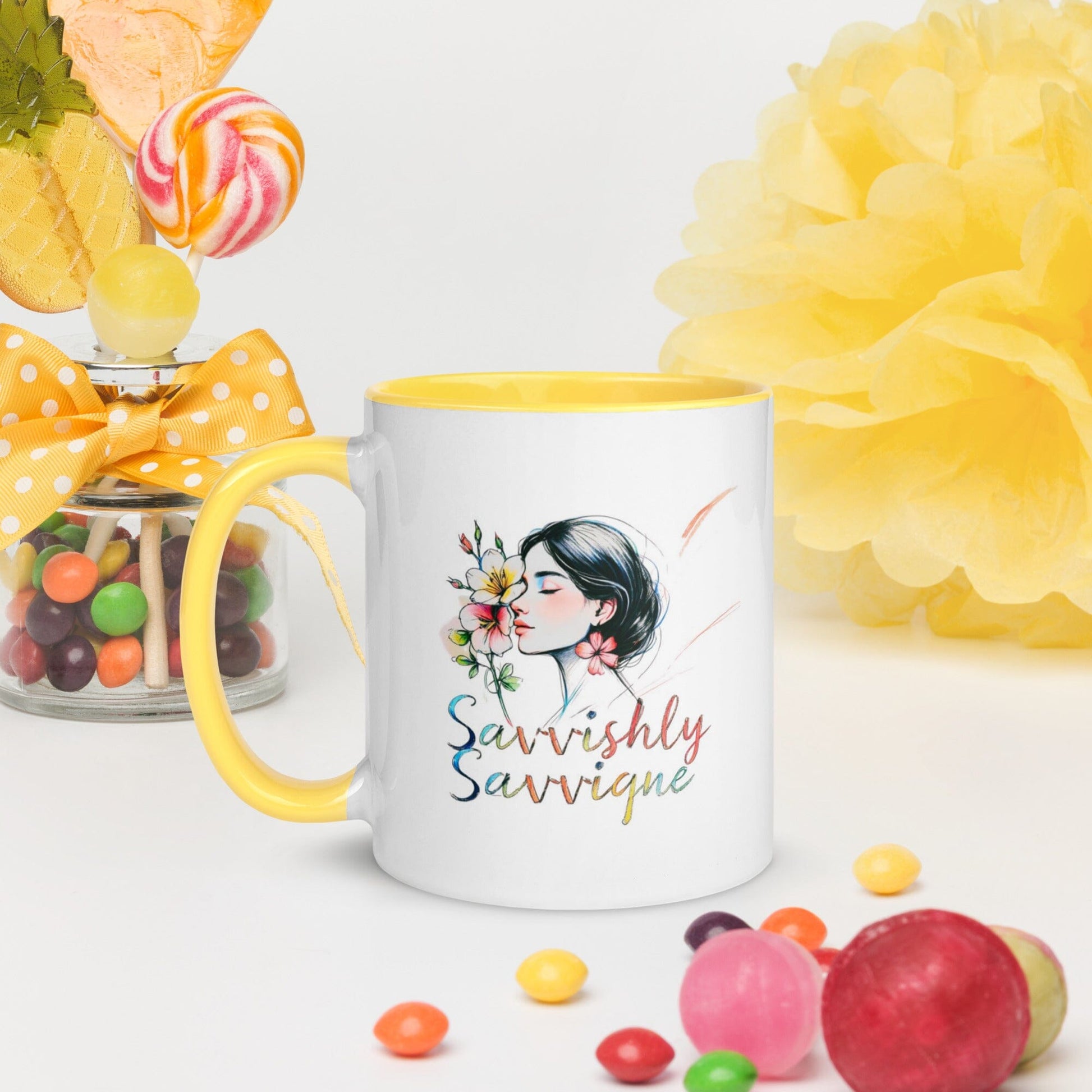 Color Inside Ceramic Mug - 10 Vibrant Interior Colors Available Drinkware Savvishly Savvique