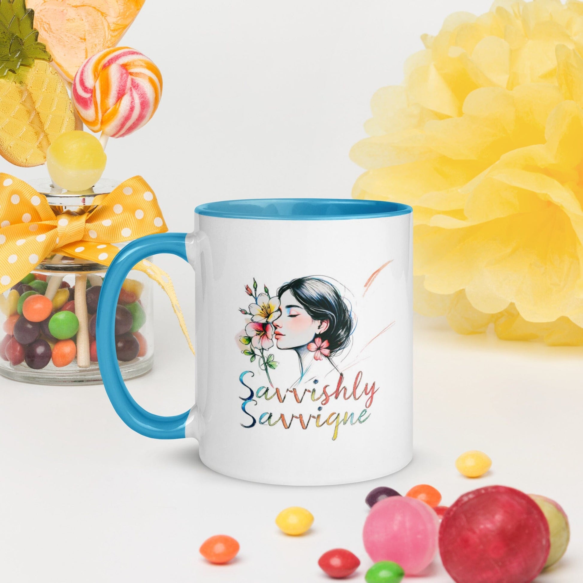 Color Inside Ceramic Mug - 10 Vibrant Interior Colors Available Drinkware Savvishly Savvique