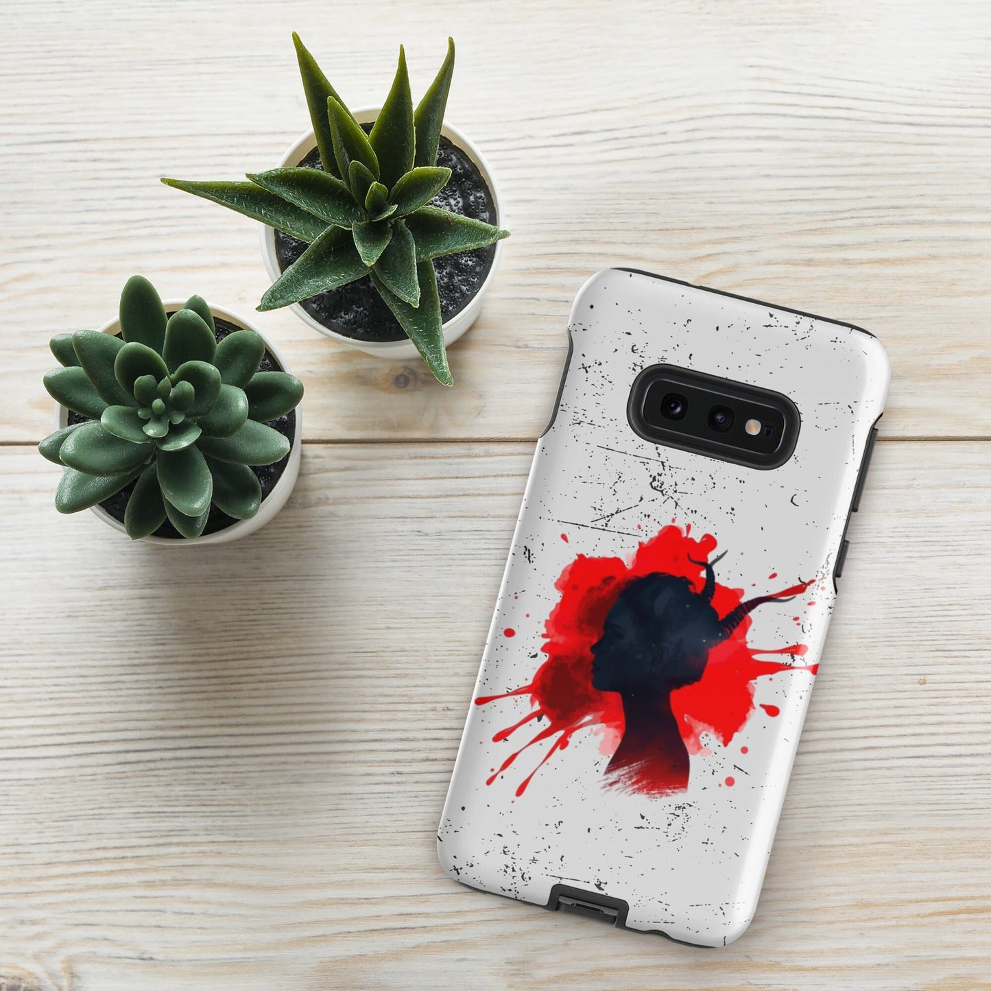Demon Blood Splatter Samsung Case - Gothic Horror Phone Protection Phone Accessories Savvishly Savvique Glossy Samsung Galaxy S10e