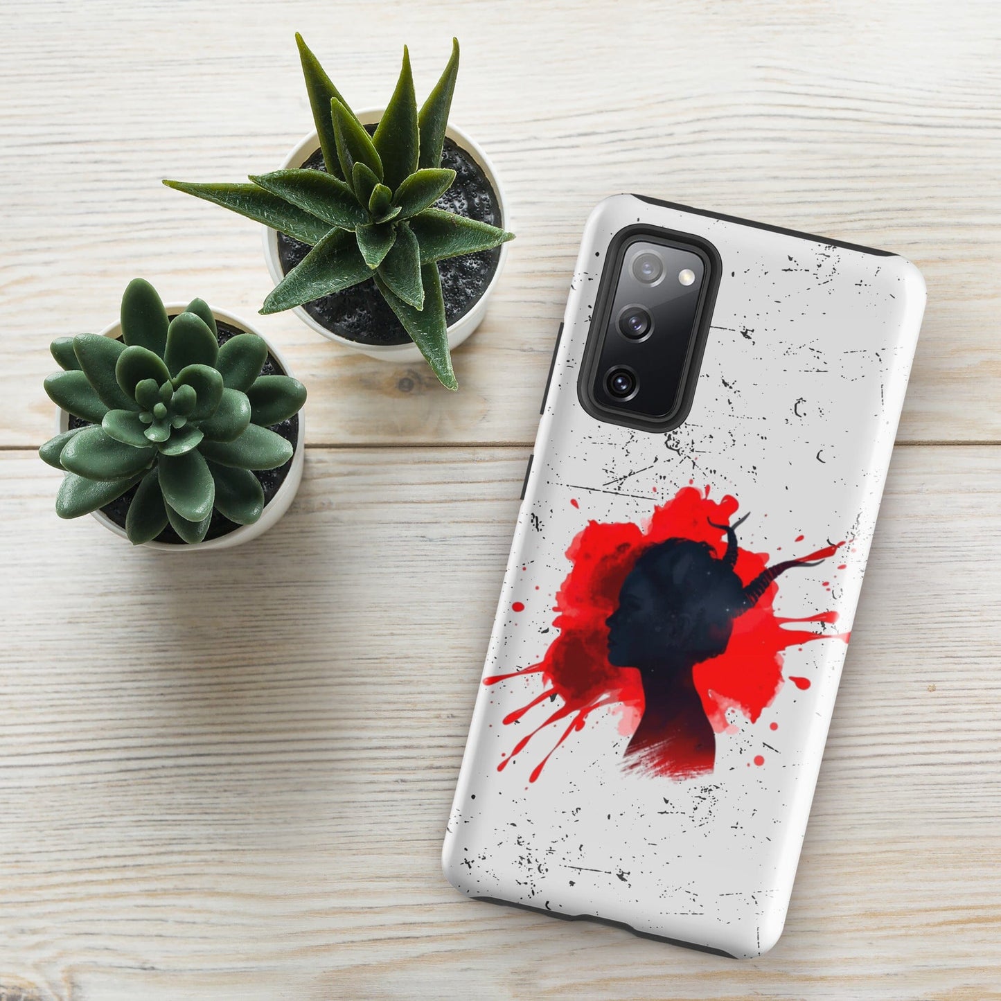 Demon Blood Splatter Samsung Case - Gothic Horror Phone Protection Phone Accessories Savvishly Savvique Glossy Samsung Galaxy S20 FE