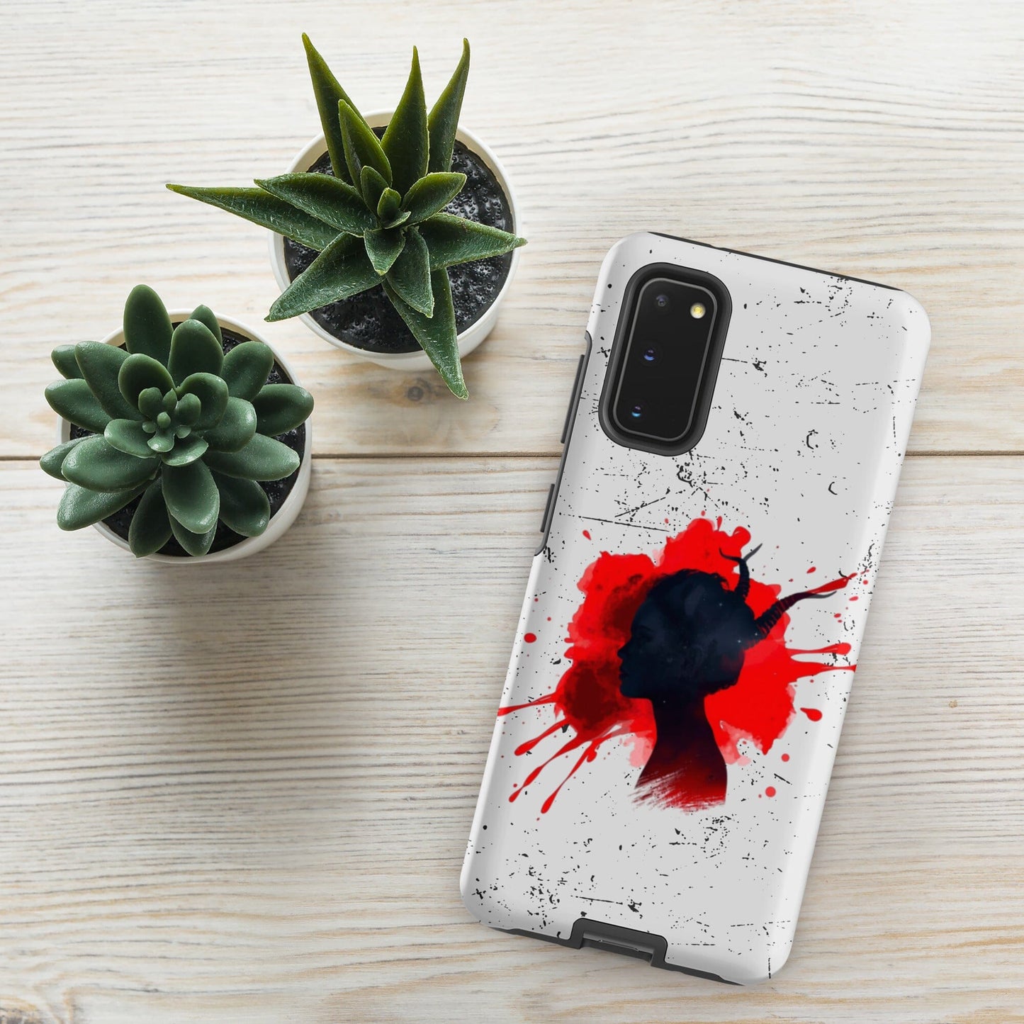 Demon Blood Splatter Samsung Case - Gothic Horror Phone Protection Phone Accessories Savvishly Savvique Matte Samsung Galaxy S20