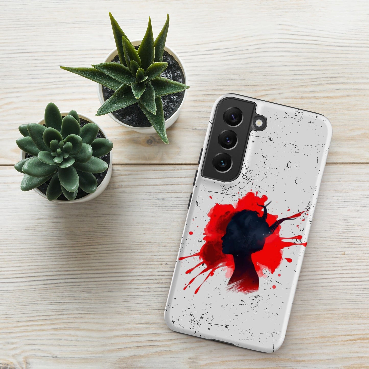 Demon Blood Splatter Samsung Case - Gothic Horror Phone Protection Phone Accessories Savvishly Savvique Matte Samsung Galaxy S22