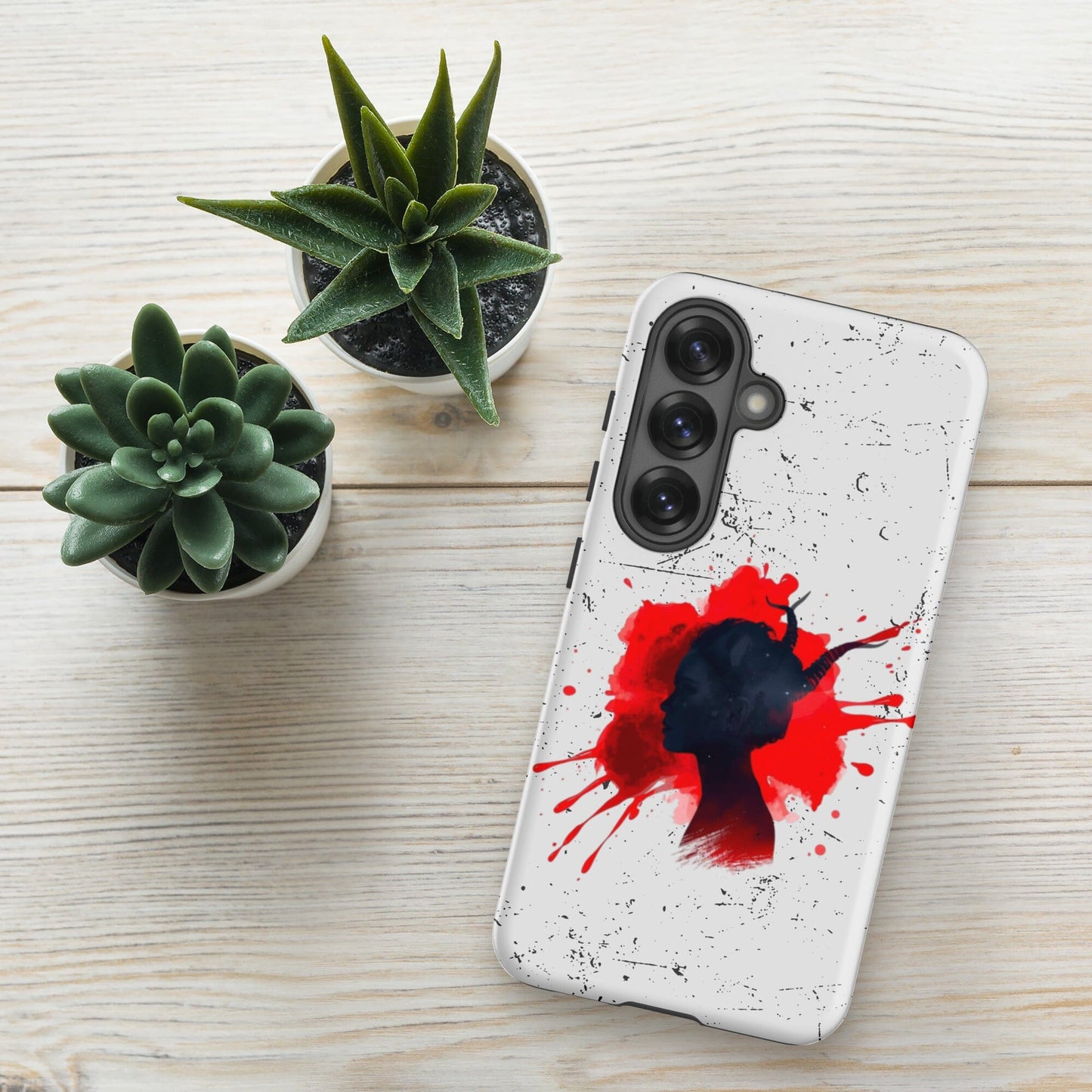 Demon Blood Splatter Samsung Case - Gothic Horror Phone Protection Phone Accessories Savvishly Savvique Matte Samsung Galaxy S25