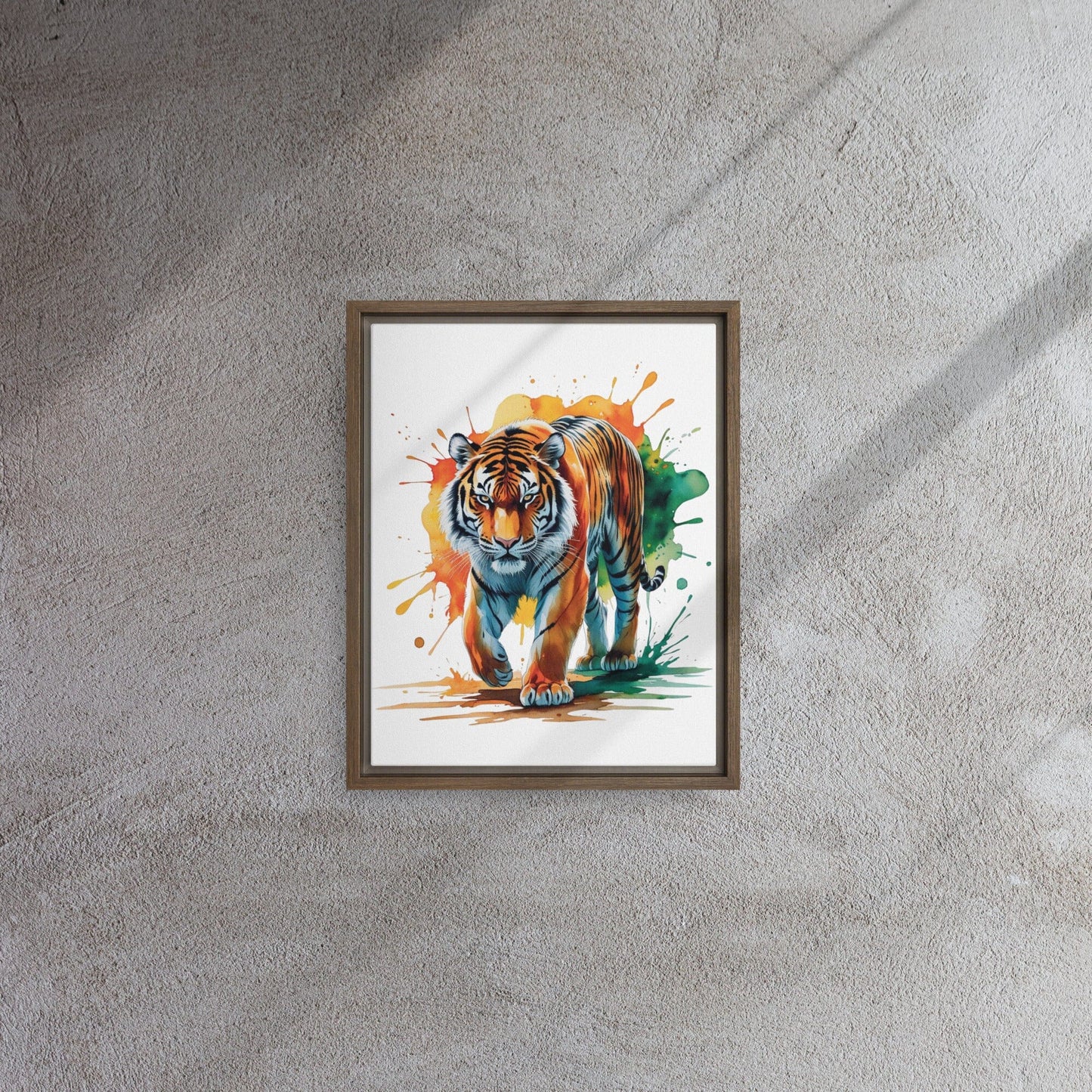 Framed Canvas Print - Elegant Custom Art Display Wall Art Savvishly Savvique Brown 11″×14″