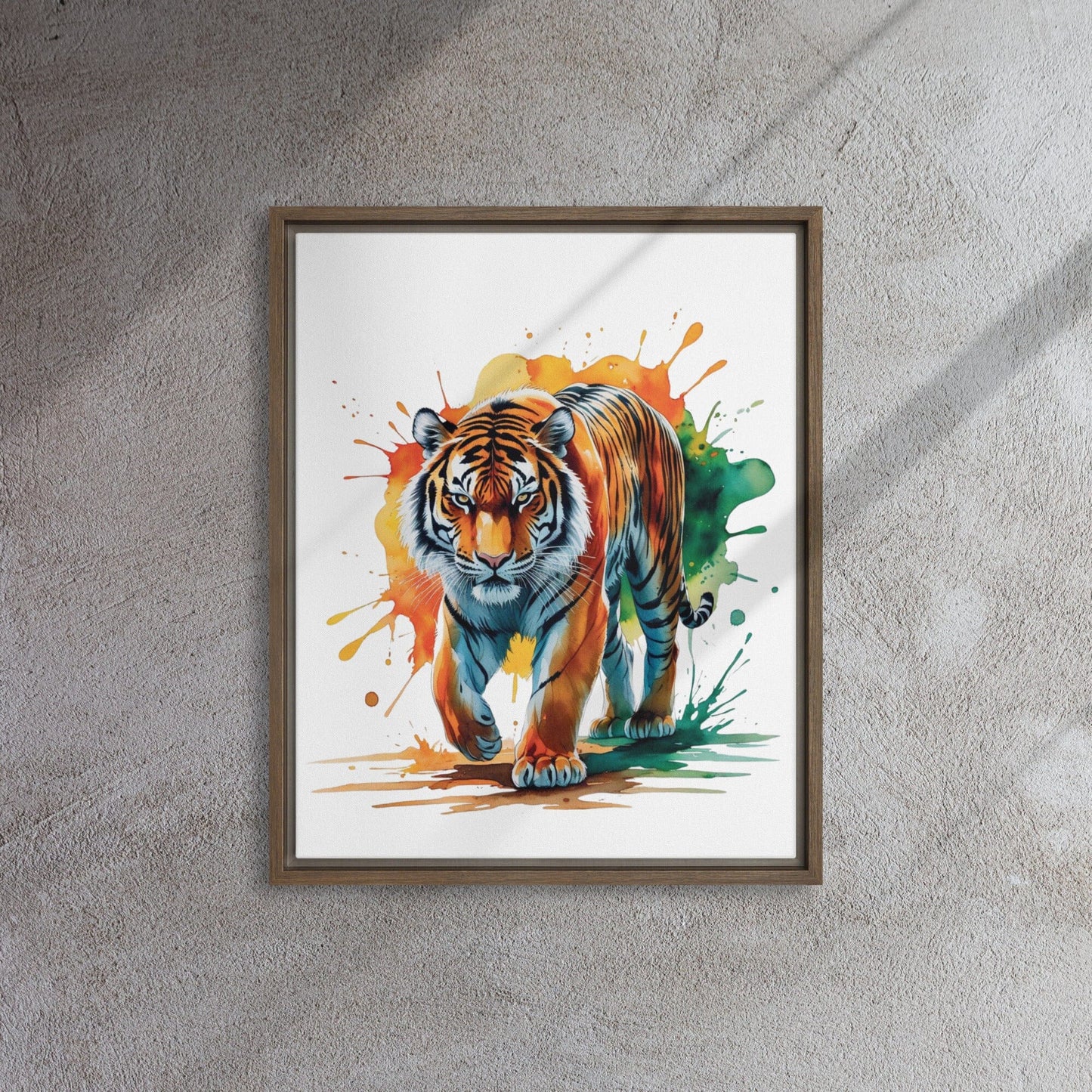 Framed Canvas Print - Elegant Custom Art Display Wall Art Savvishly Savvique Brown 16″×20″