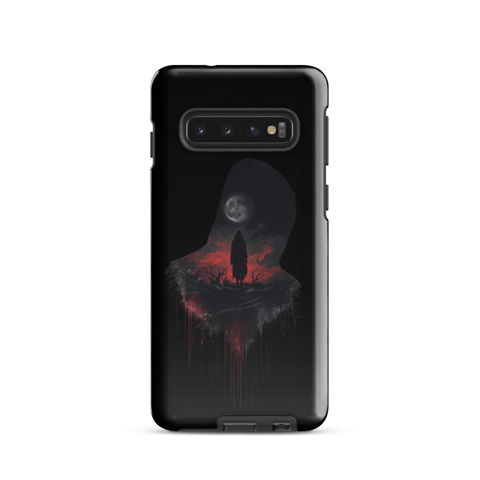 Full Moon & Dark Figure - Dripping Blood Style Tough Case for Samsung® Phone Accessories Savvishly Savvique Samsung Galaxy S10
