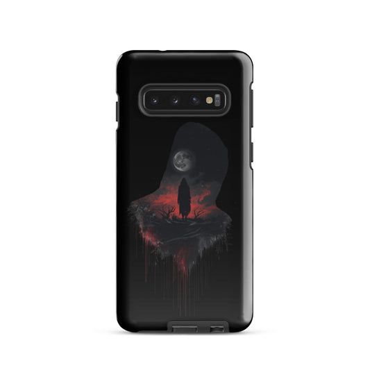 Full Moon & Dark Figure - Dripping Blood Style Tough Case for Samsung® Phone Accessories Savvishly Savvique Samsung Galaxy S10
