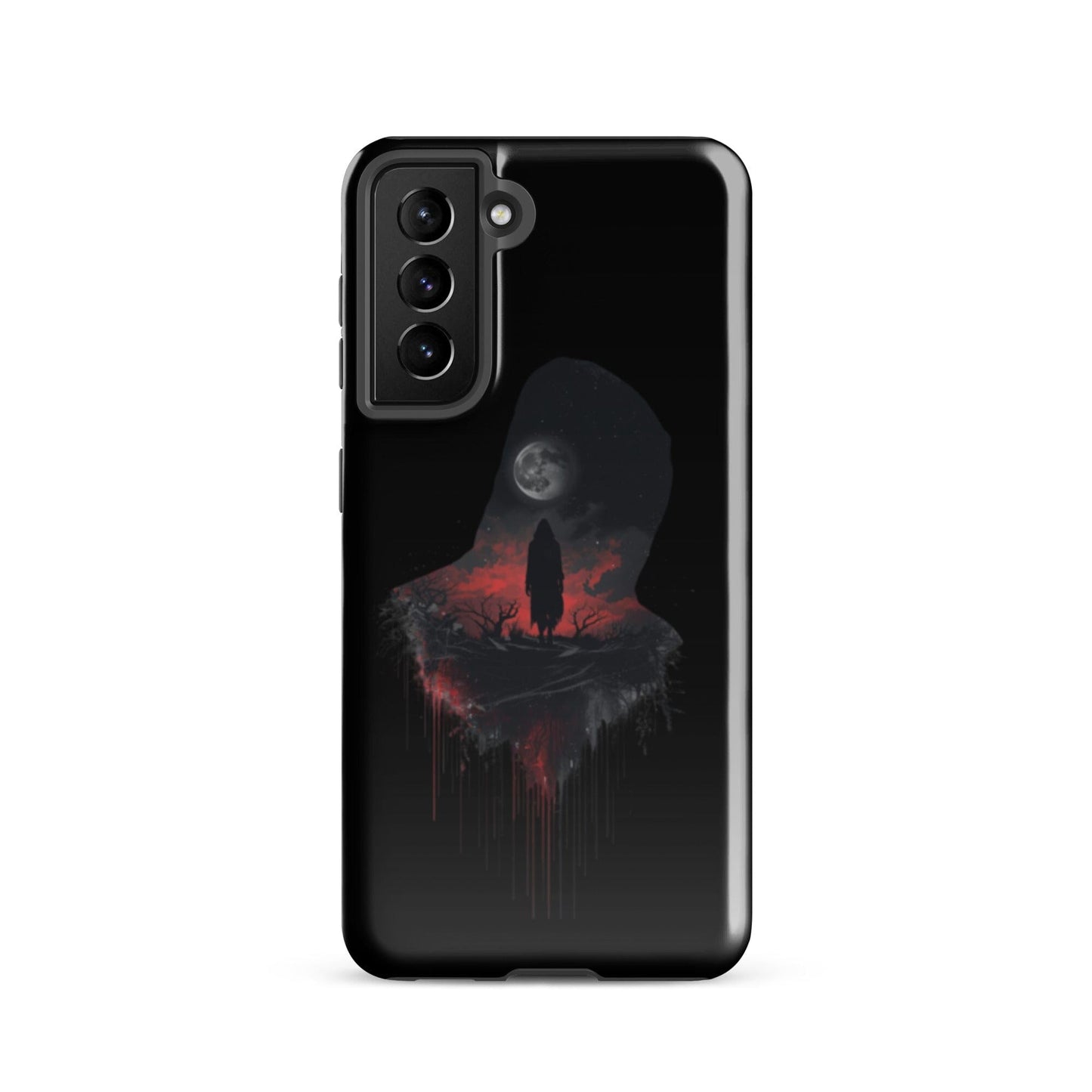 Full Moon & Dark Figure - Dripping Blood Style Tough Case for Samsung® Phone Accessories Savvishly Savvique Samsung Galaxy S21