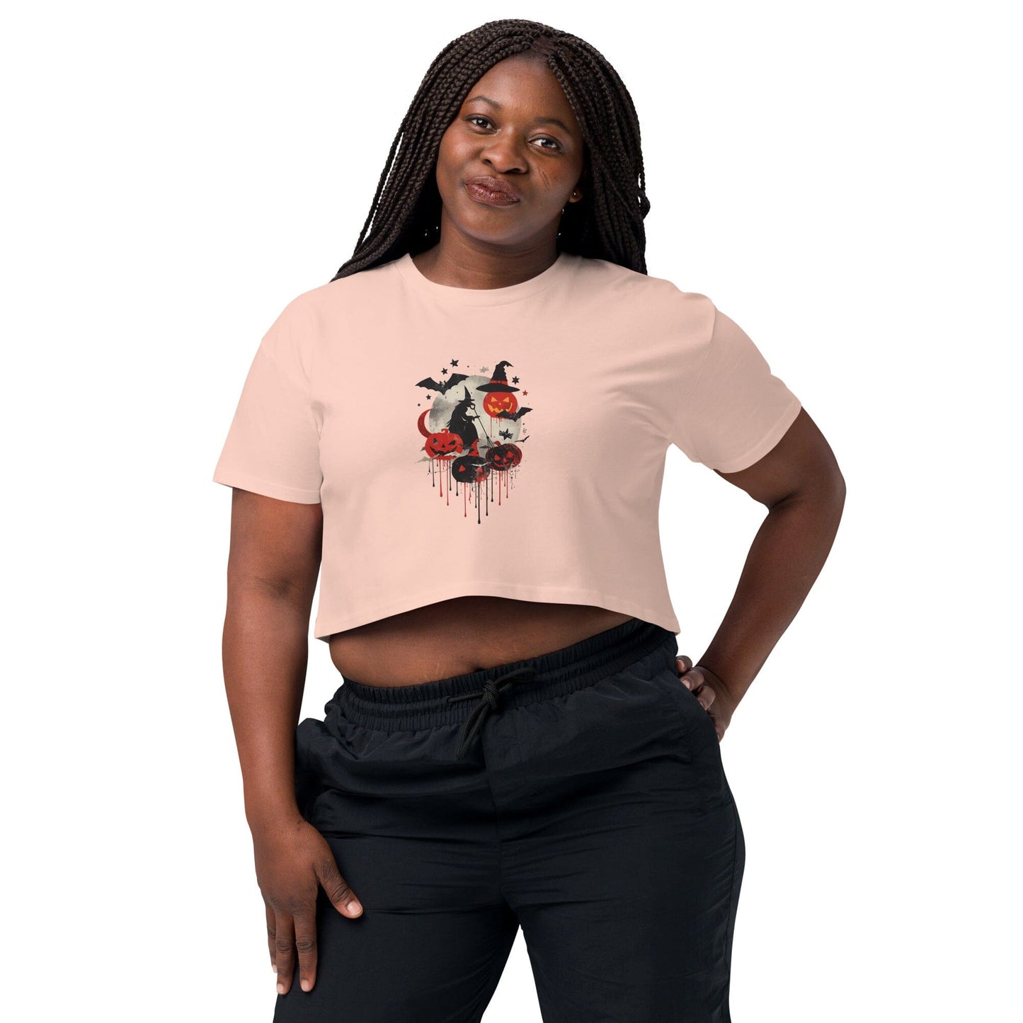 Halloween Dripping Design-Women’s crop top Crop Tops Savvishly Savvique