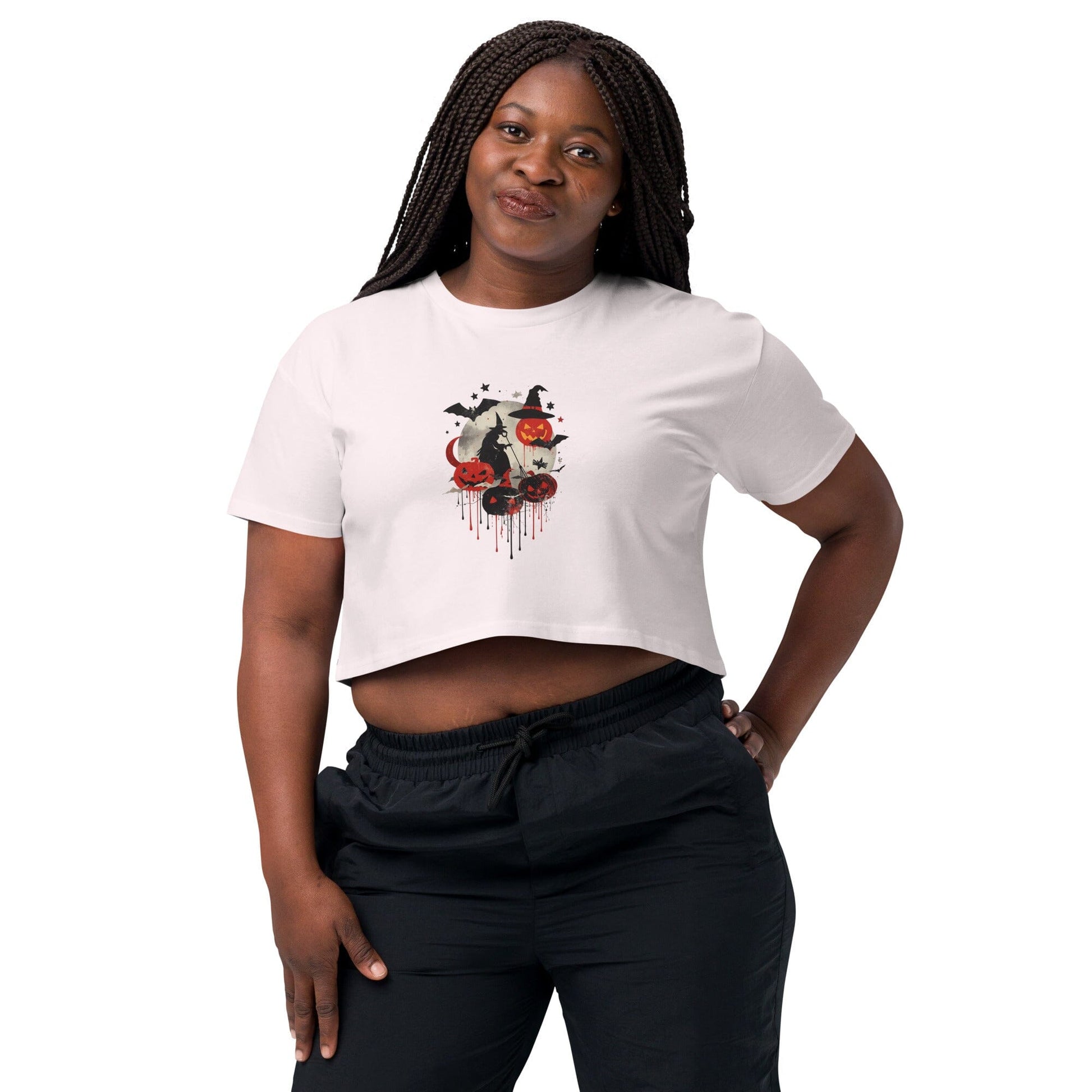 Halloween Dripping Design-Women’s crop top Crop Tops Savvishly Savvique