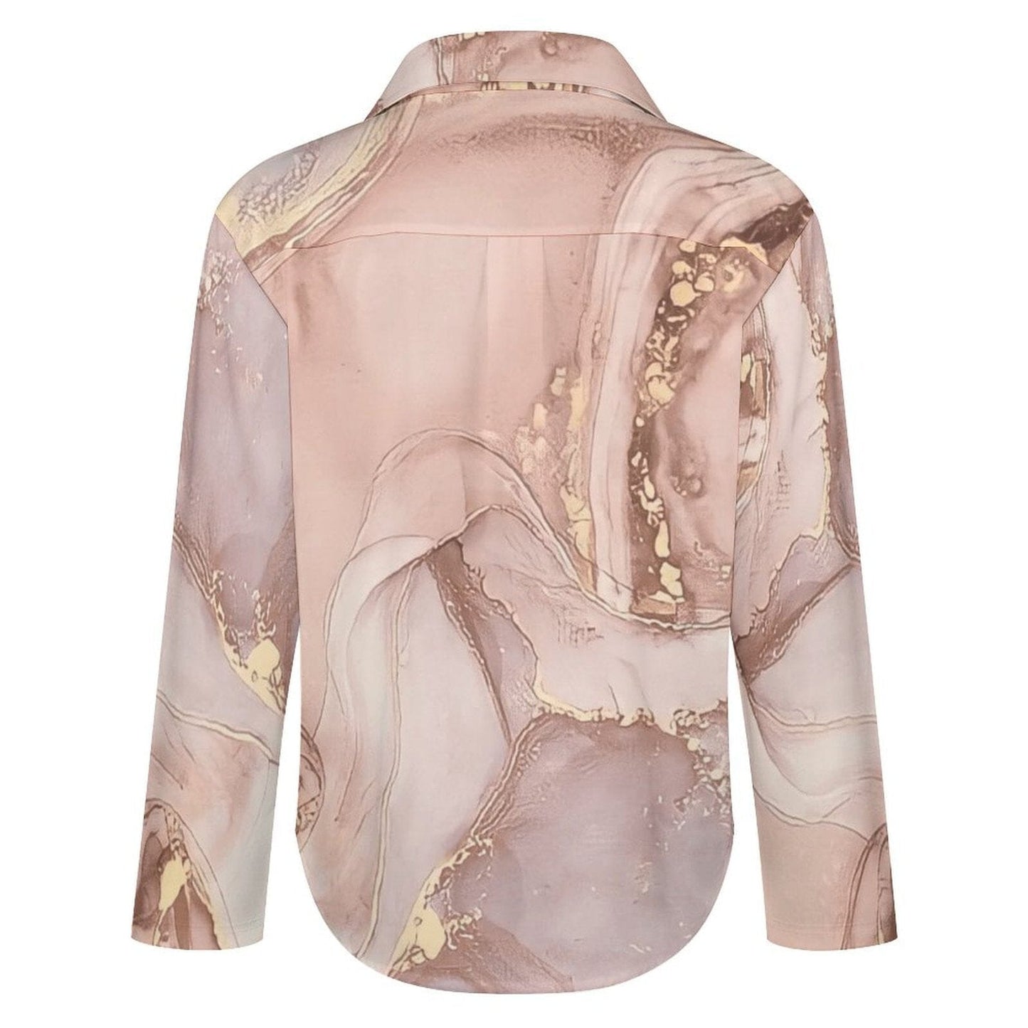 Lush Rosé Long Sleeve Blouse - Chic Polyester Top Tops & Blouses Savvishly Savvique