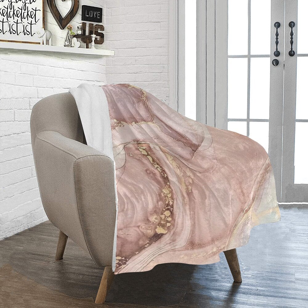 Lush Rosé Ultra-Soft Micro Fleece Throw Blanket - Premium Comfort Home & Living - Blankets Savvishly Savvique