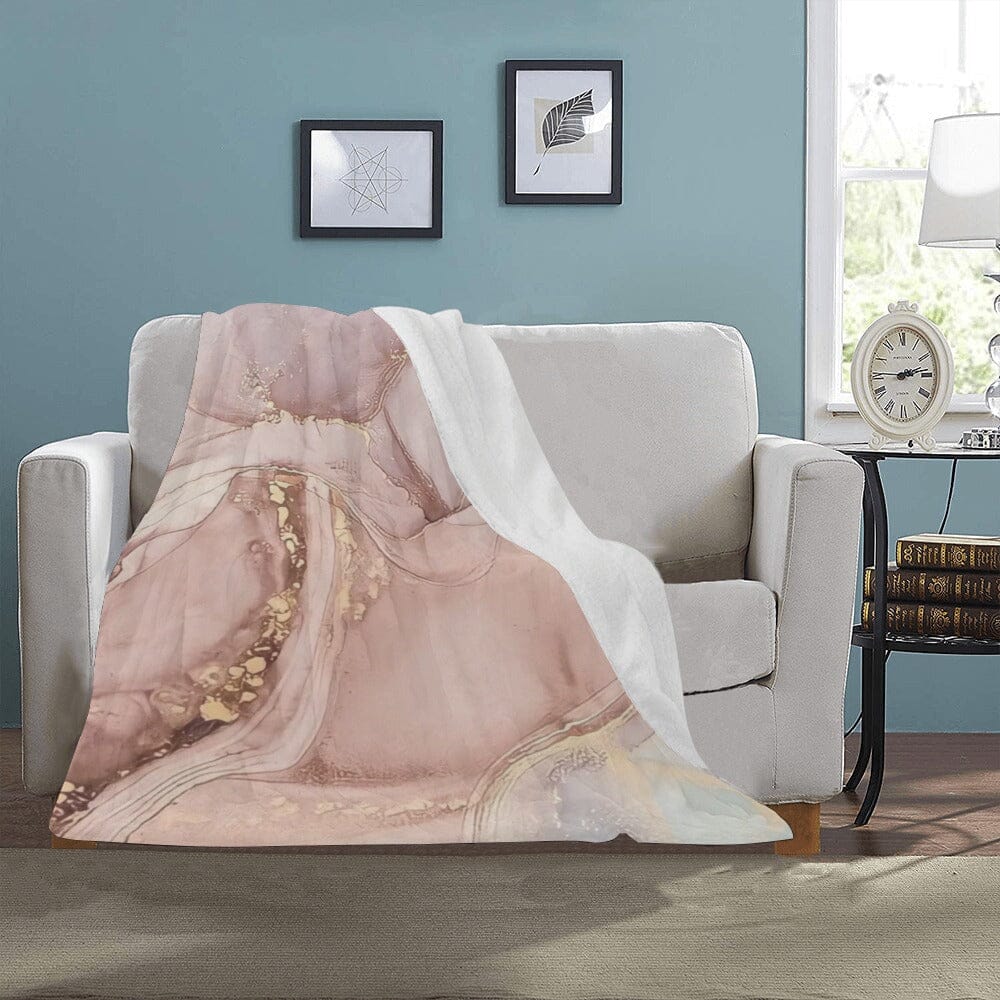 Lush Rosé Ultra-Soft Micro Fleece Throw Blanket - Premium Comfort Home & Living - Blankets Savvishly Savvique