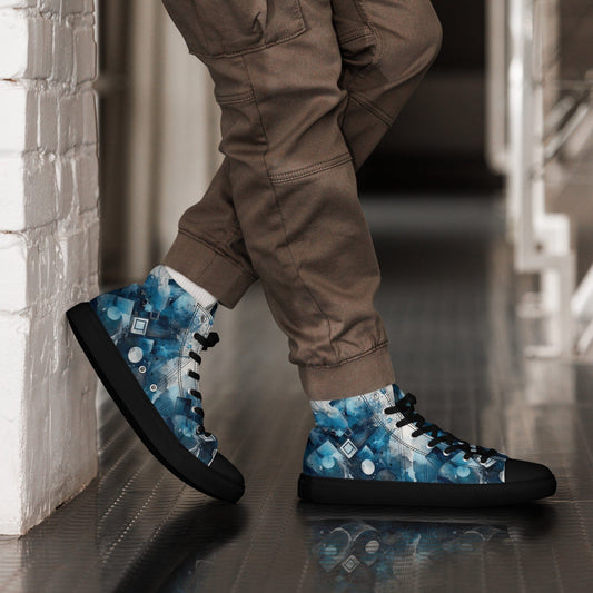 Men's High-Top Canvas Shoes - Custom Street Style Men's Footwear Savvishly Savvique