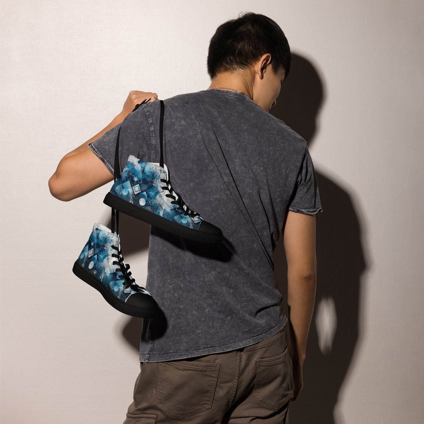 Men's High-Top Canvas Shoes - Custom Street Style Men's Footwear Savvishly Savvique