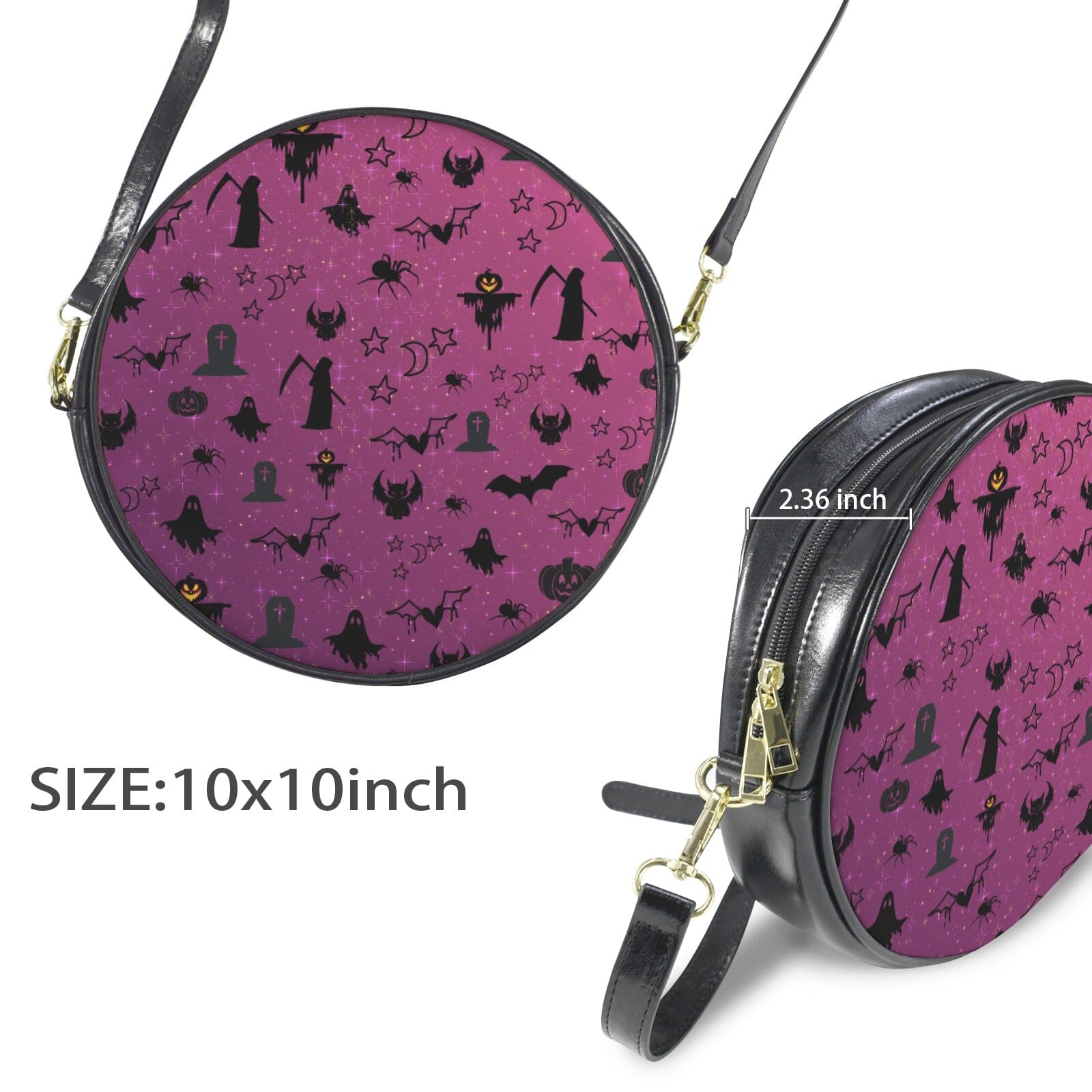 Round Sling Bag - Twilight Silhouette Edition Round Sling Bag-Large Savvishly Savvique