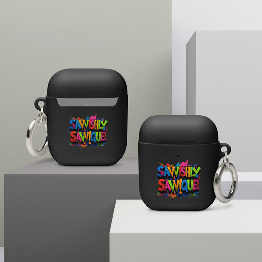 Rubber Case for AirPods® Savvishly Savvique Black AirPods