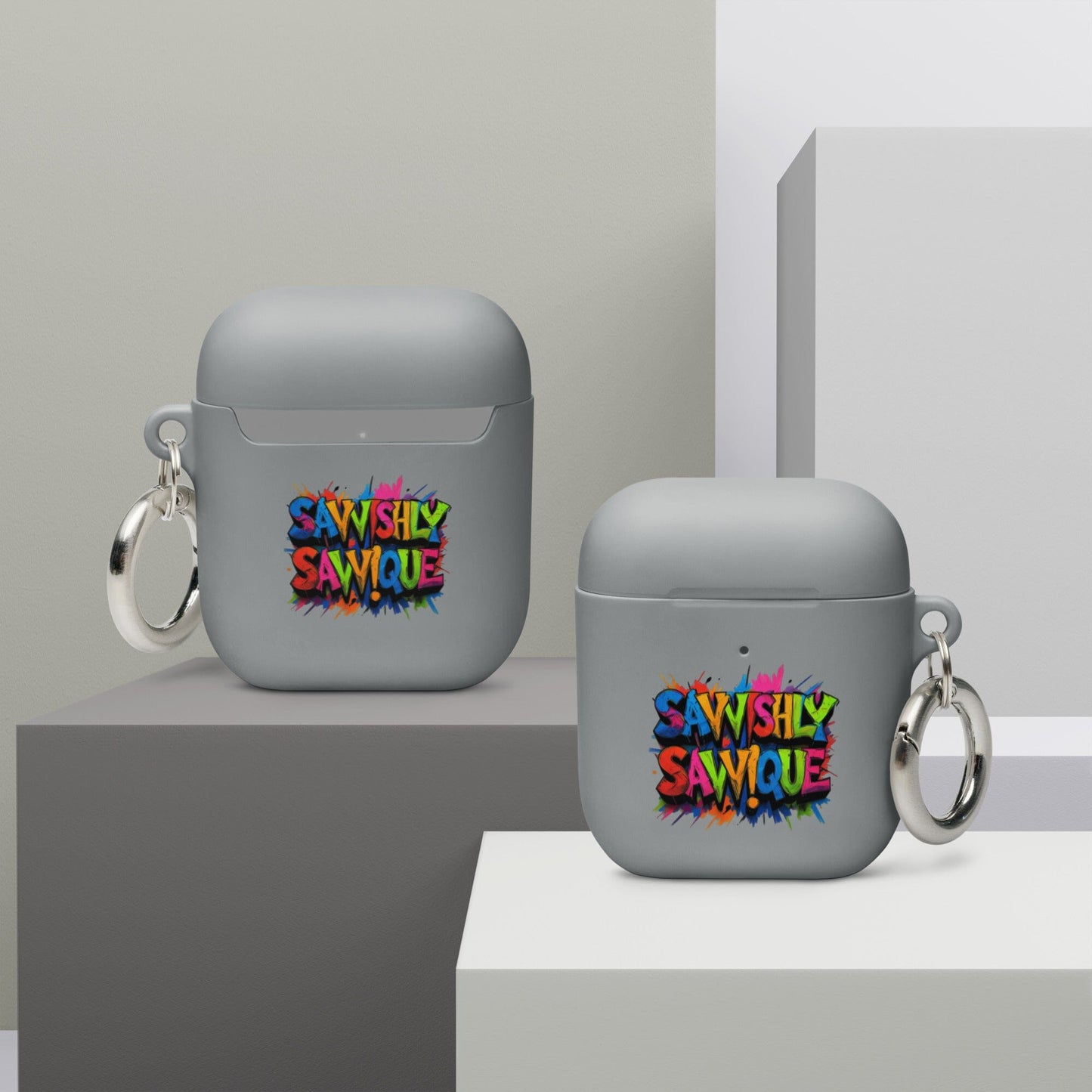 Rubber Case for AirPods® Savvishly Savvique Grey AirPods