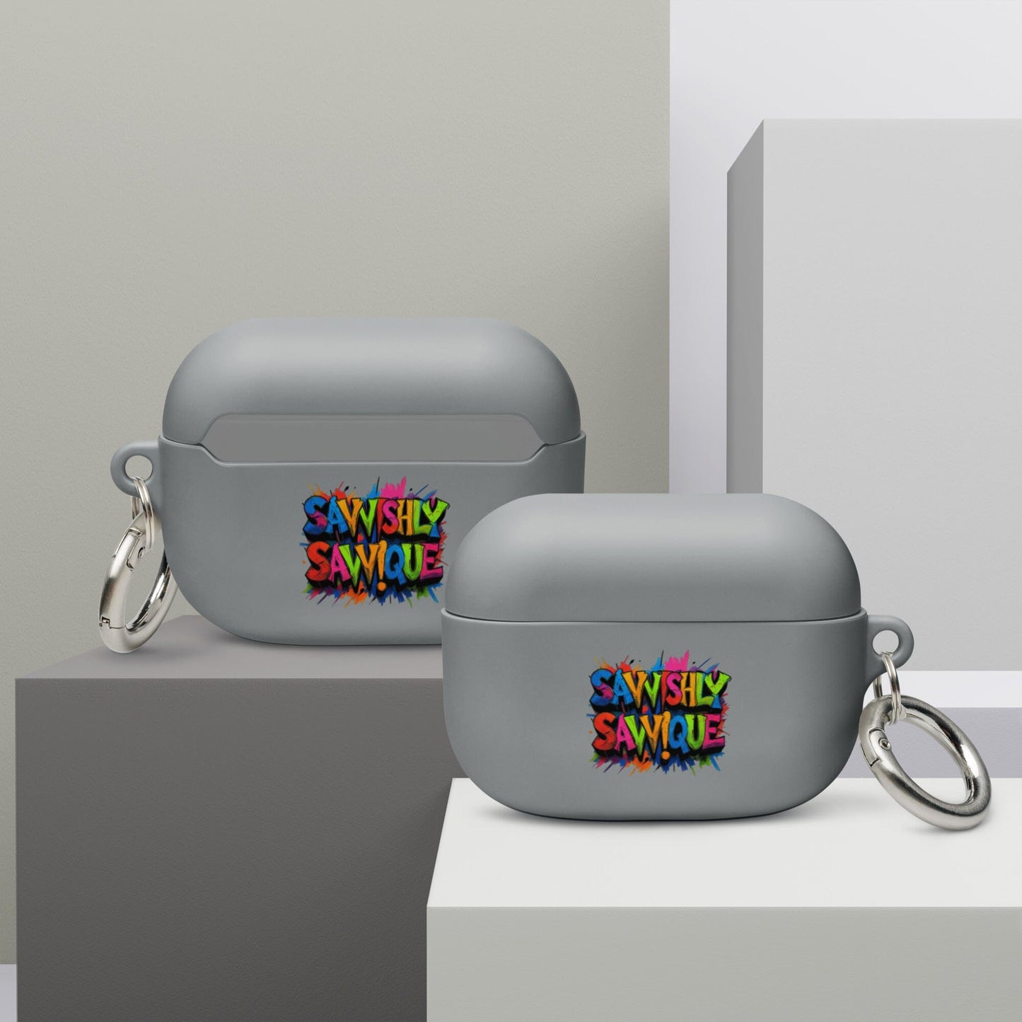 Rubber Case for AirPods® Savvishly Savvique Grey AirPods Pro