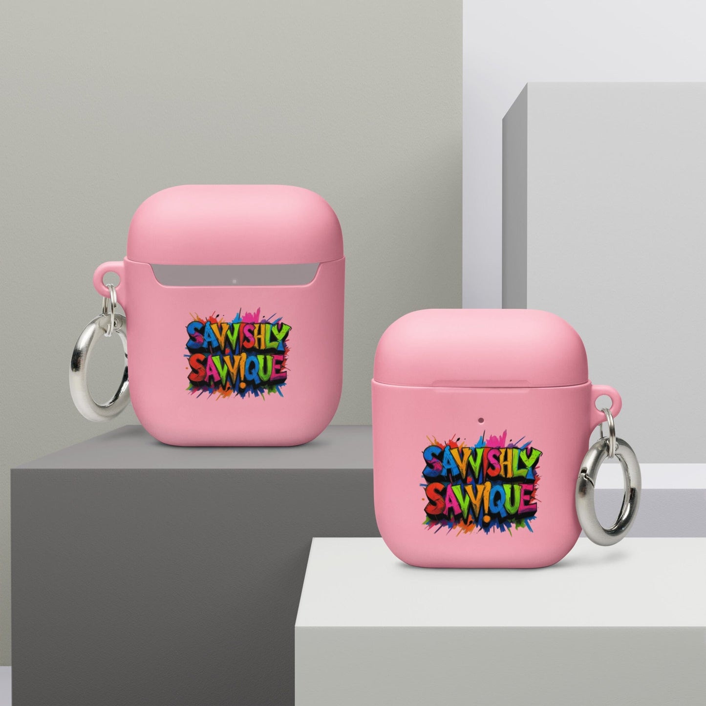 Rubber Case for AirPods® Savvishly Savvique Pink AirPods