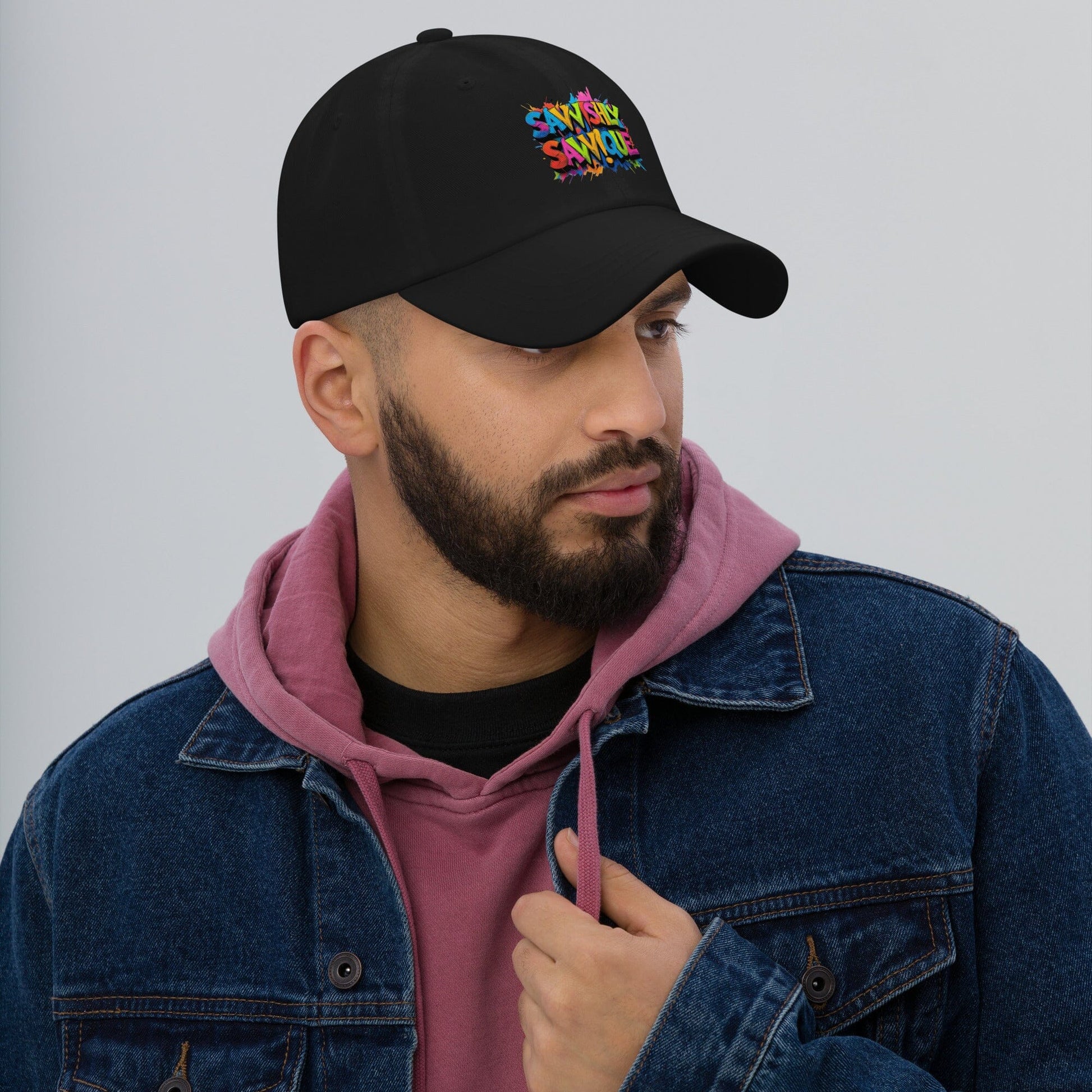 Savvishly Savvique Graffiti Cap - Colorful Street Art Design Accessories Savvishly Savvique Black