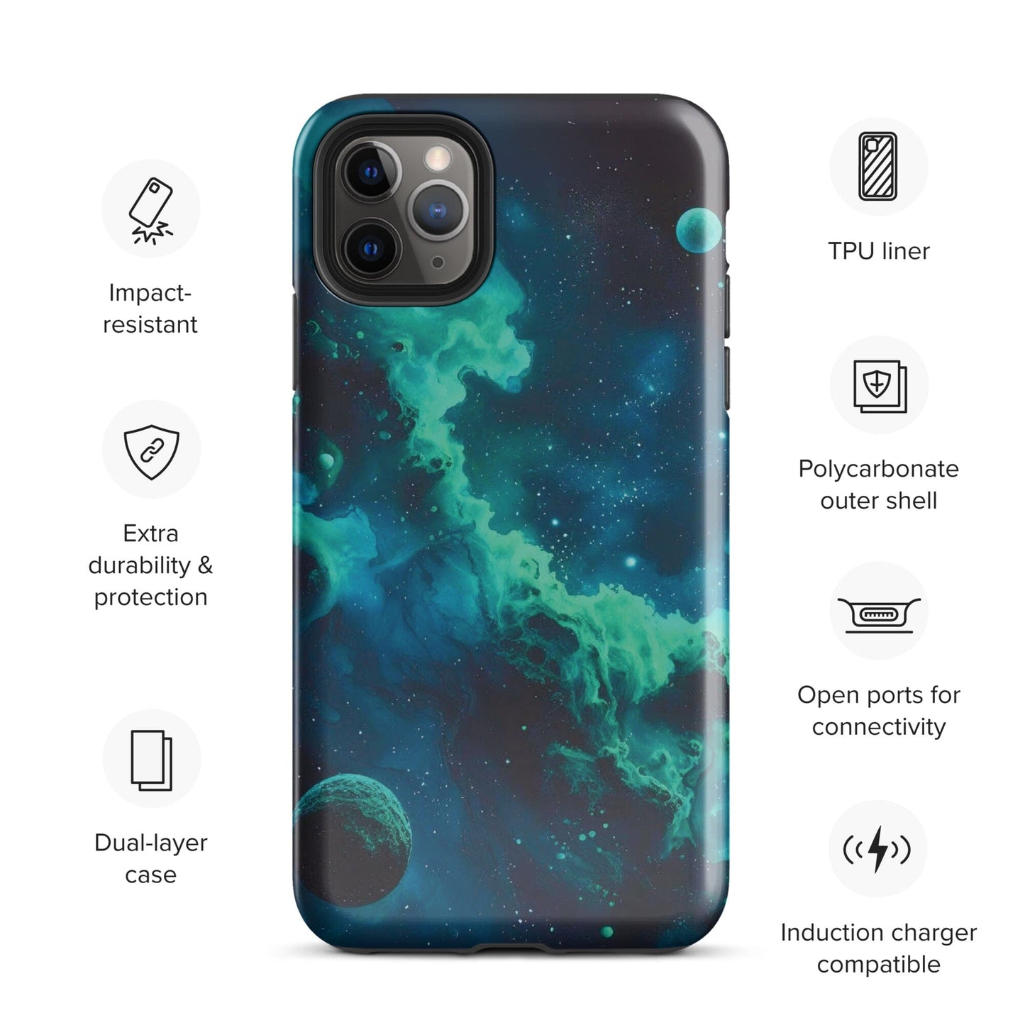 Space Galaxy iPhone Case - Stars Moon Planets Design Phone Accessories Savvishly Savvique iPhone 11 Pro Max