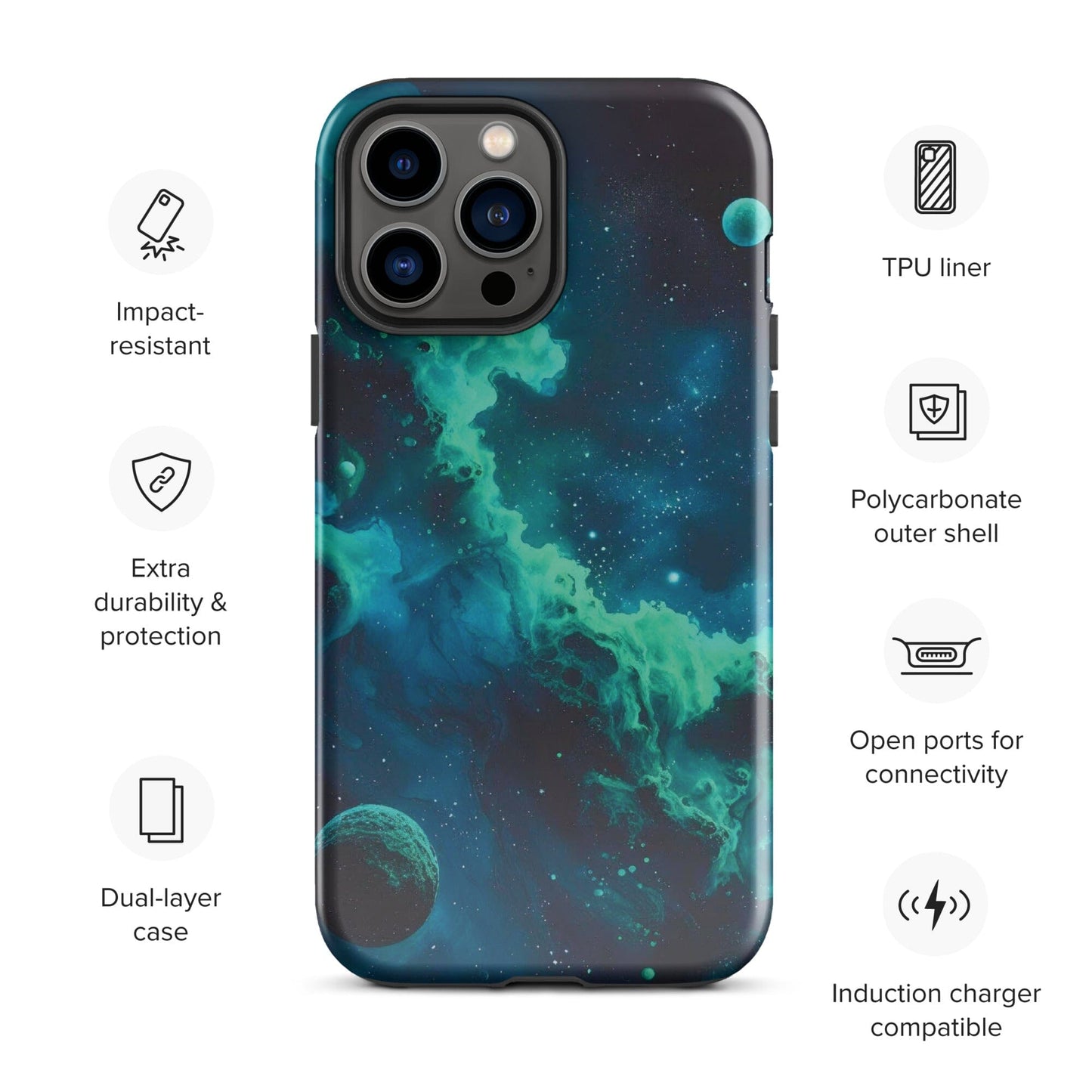 Space Galaxy iPhone Case - Stars Moon Planets Design Phone Accessories Savvishly Savvique iPhone 13 Pro Max