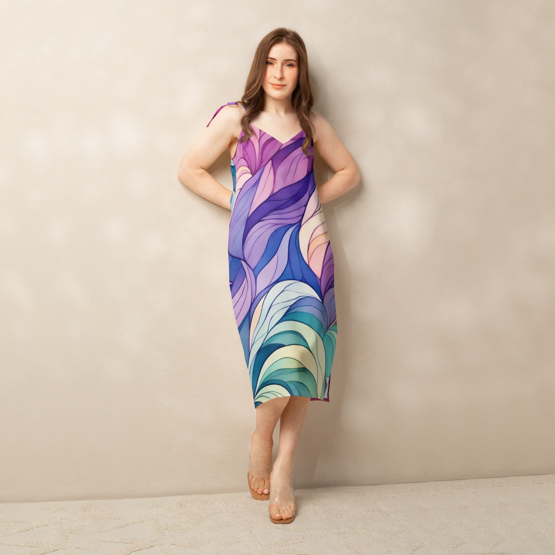 Tie-strap midi dress Savvishly Savvique Black XS