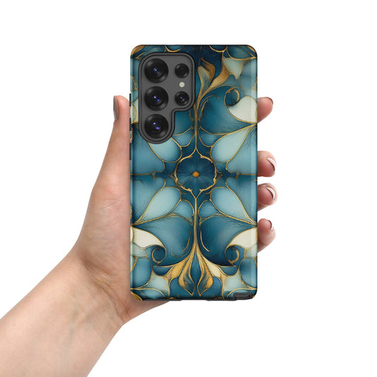 Tough case for SamsungĀ® Weekender Set - Geometrical design teal, light & dark blues Phone Accessories Savvishly Savvique Samsung Galaxy S25 Ultra