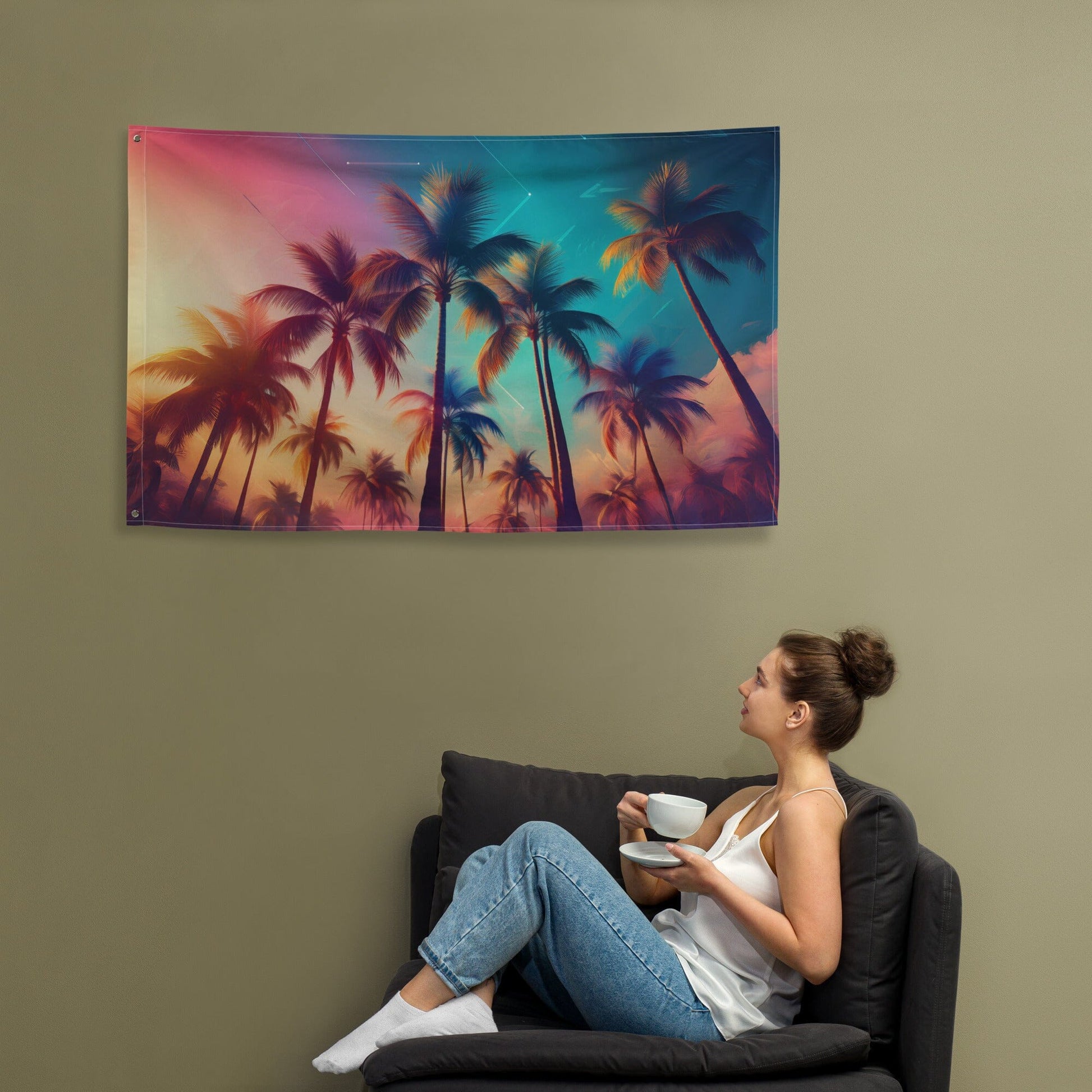 Tropical Evening - Wall Tapestry Wall Art Savvishly Savvique