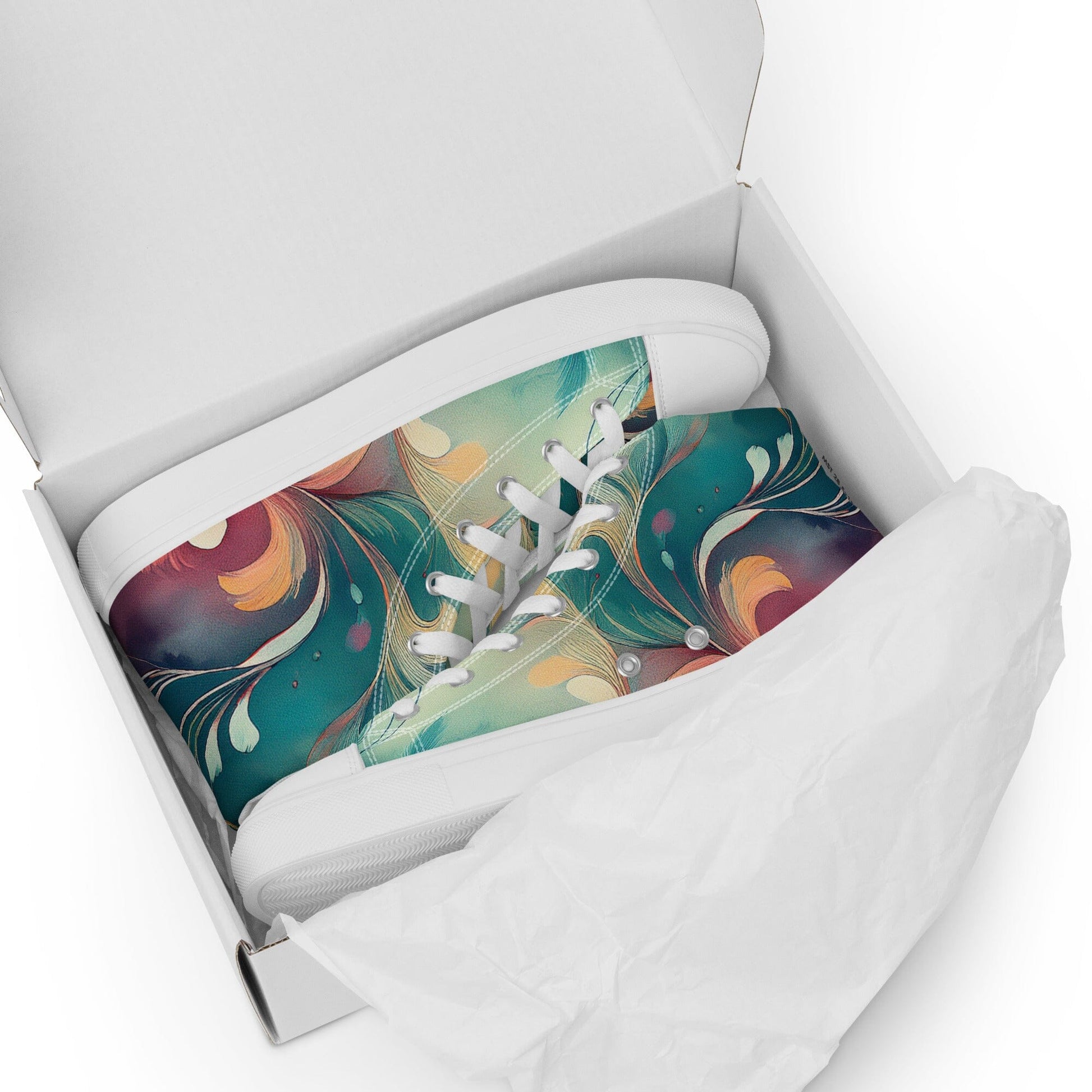 Vibrant Earthy Plant Women's High Top Shoes - Tropical Botanical Style Women's High Top Shoes Savvishly Savvique