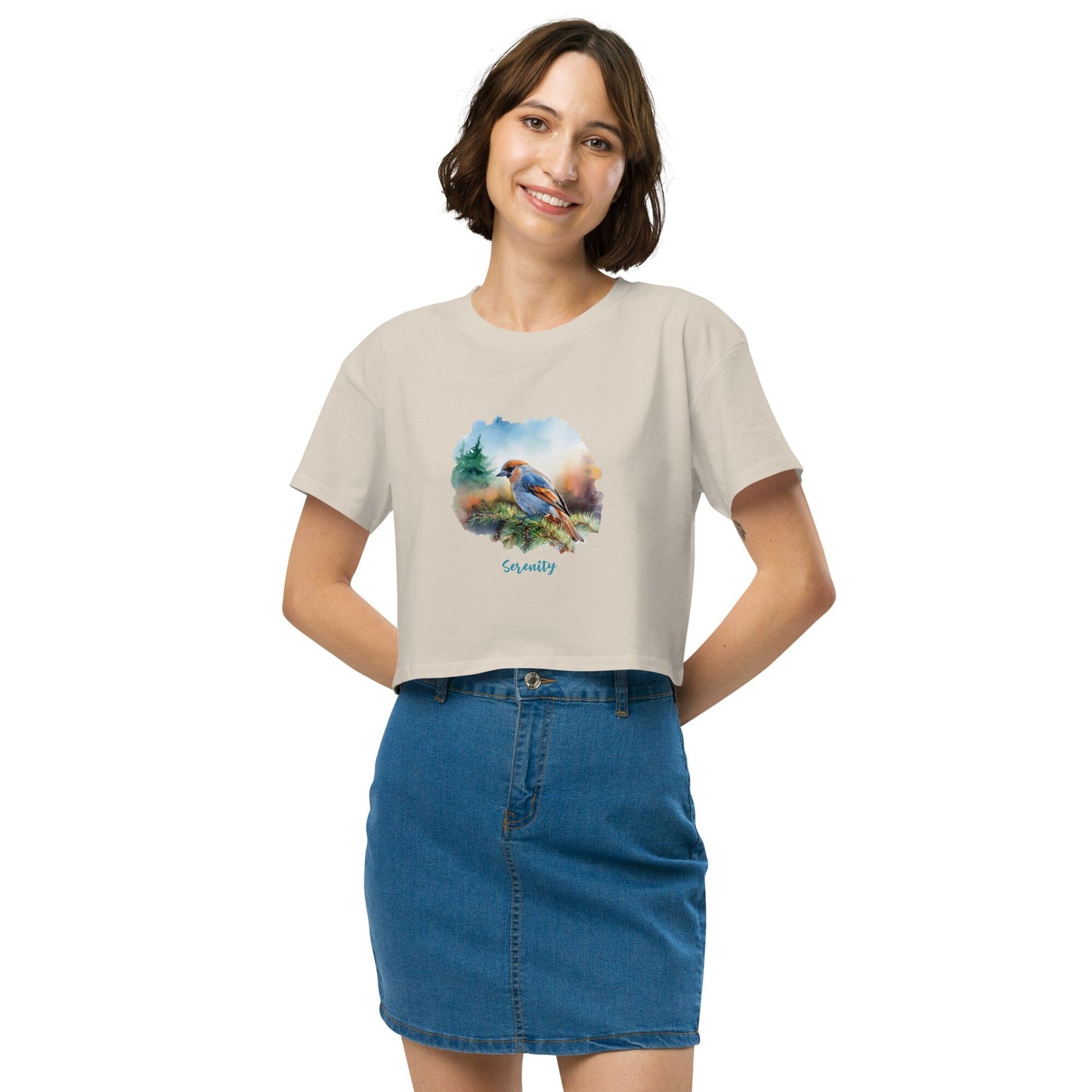 Women's Colorful Bird Crop Top - Vibrant Statement Piece Clothing Savvishly Savvique