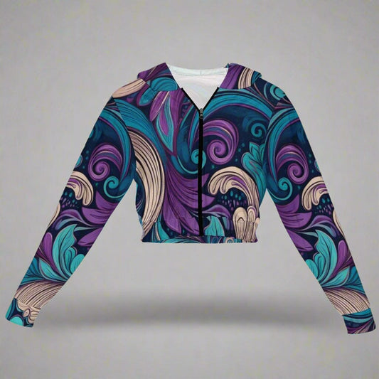 Women's Cropped Zip-Up Jacket - Stylish Outerwear Jackets & Outerwear Savvishly Savvique white XS