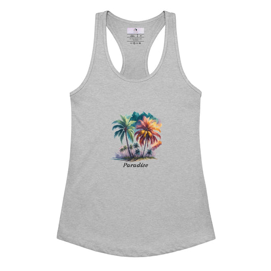 Women's Fitted Racerback Tank - Sleek Athletic Elegance Activewear Savvishly Savvique Heather gray XS