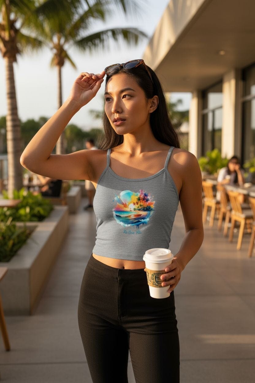 Women's Premium Micro-Rib Tank Top - Soft Cotton Blend Tops Savvishly Savvique Athletic Heather XS