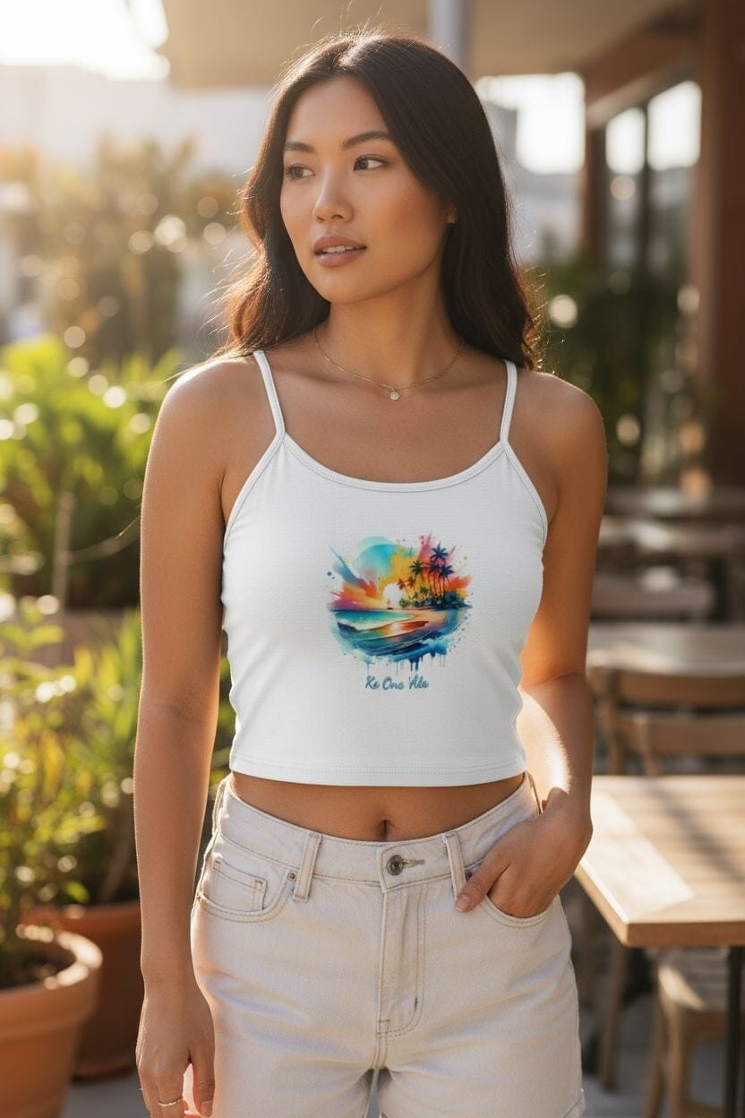 Women's Premium Micro-Rib Tank Top - Soft Cotton Blend Tops Savvishly Savvique Solid White Blend XS