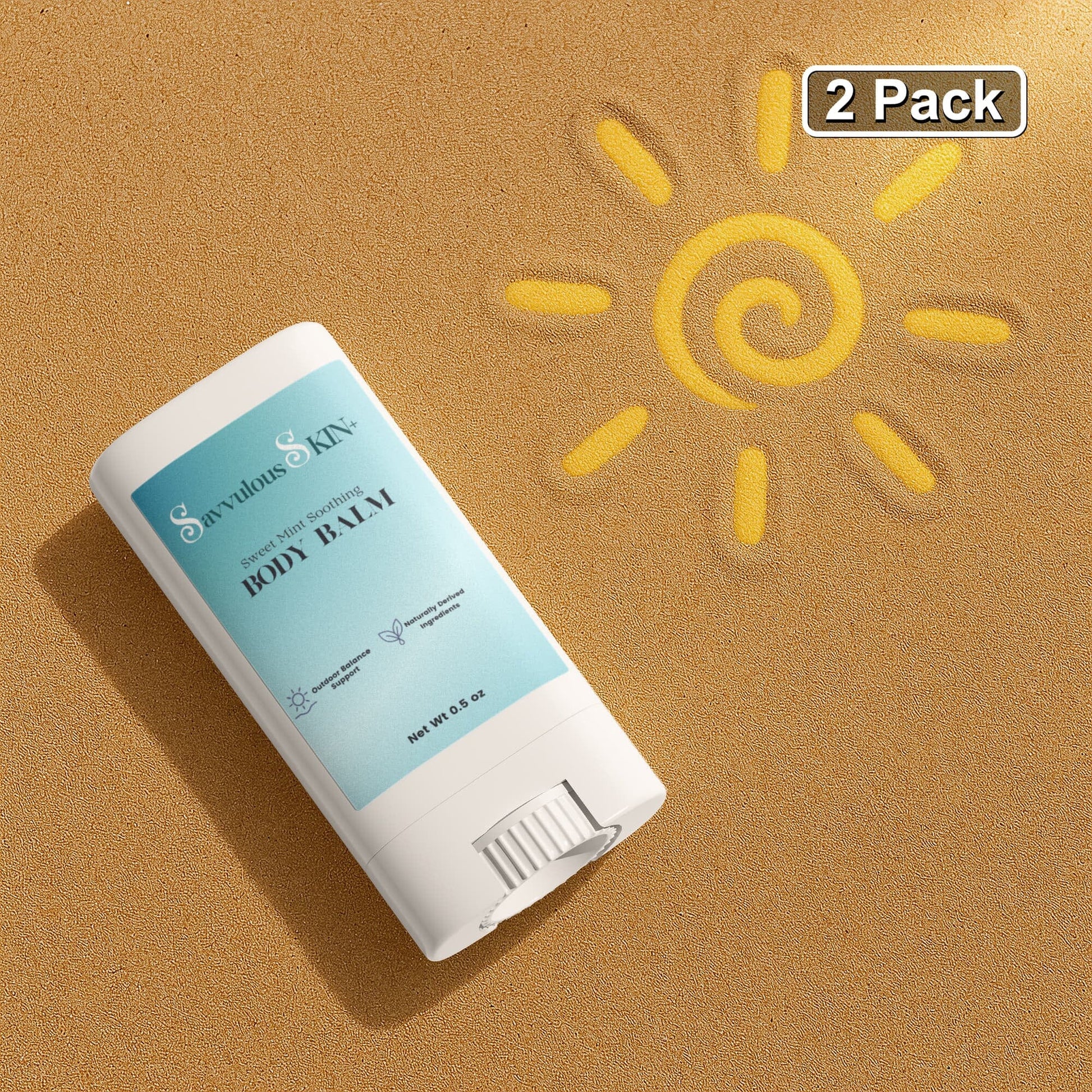Zinc Sun Slide 2-Pack - Soothing After-Sun Relief Balm After-Sun Balm Savvishly Savvique