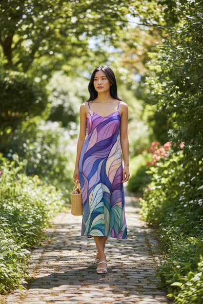 Tie-strap midi dress