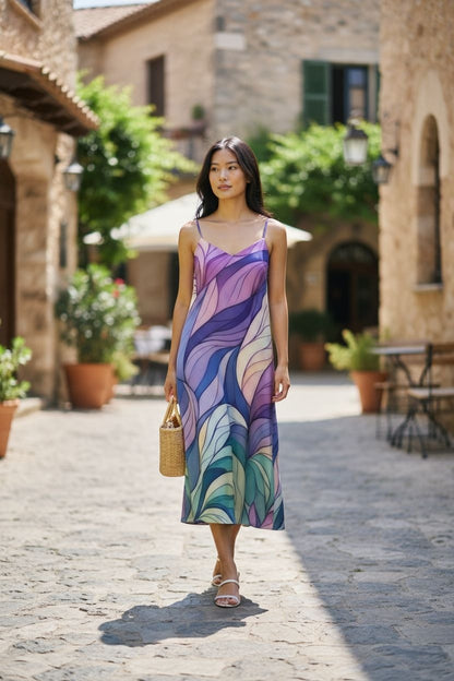 Tie-strap midi dress