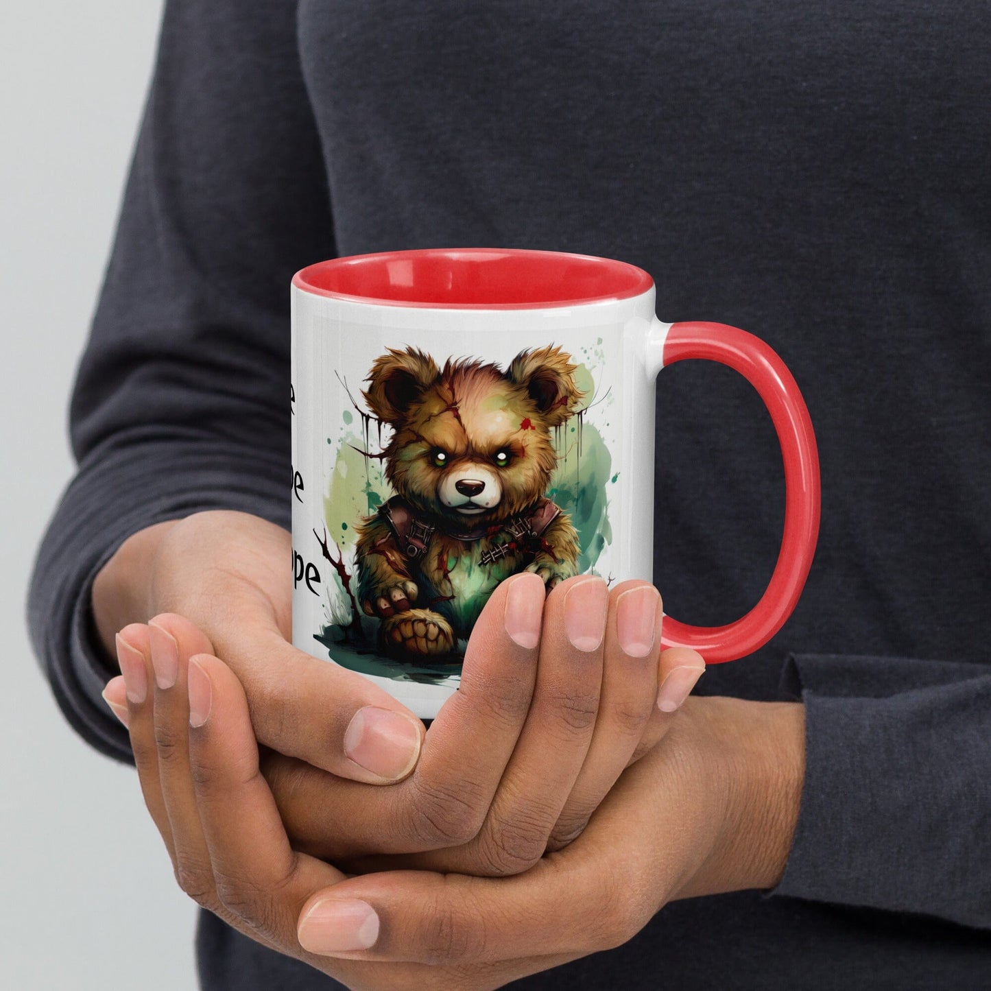 Bear Coffee Mug with Colored Interior - Ceramic Mug Drinkware Savvishly Savvique 
