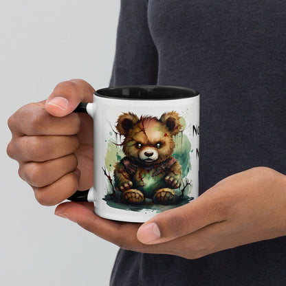 Bear Coffee Mug with Colored Interior - Ceramic Mug Drinkware Savvishly Savvique Black 