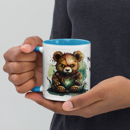 Bear Coffee Mug with Colored Interior - Ceramic Mug Drinkware Savvishly Savvique Blue 
