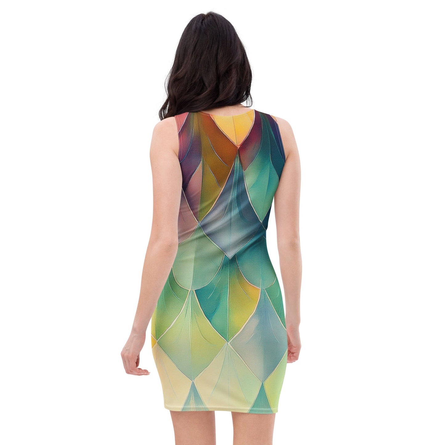 Bodycon Dress - Diamond design with Vibrant Clolours Women's Dresses Savvishly Savvique 