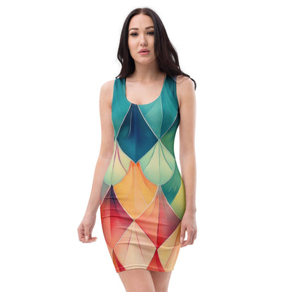 Bodycon Dress - Diamond design with Vibrant Clolours Women's Dresses Savvishly Savvique 