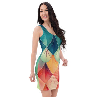 Bodycon Dress - Diamond design with Vibrant Clolours Women's Dresses Savvishly Savvique 