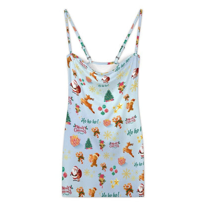 Christmas Bodycon Slip dress Women's Bodycon Cami Dress Artsadd 